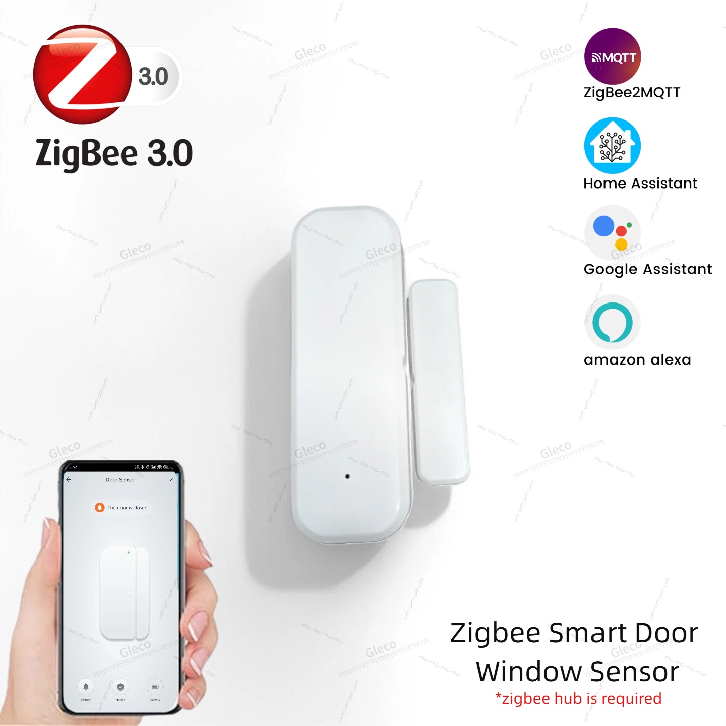 Home Automation Ideas - Czujnik otwarcia okna/drzwi Zigbee, magnetyczny czujnik