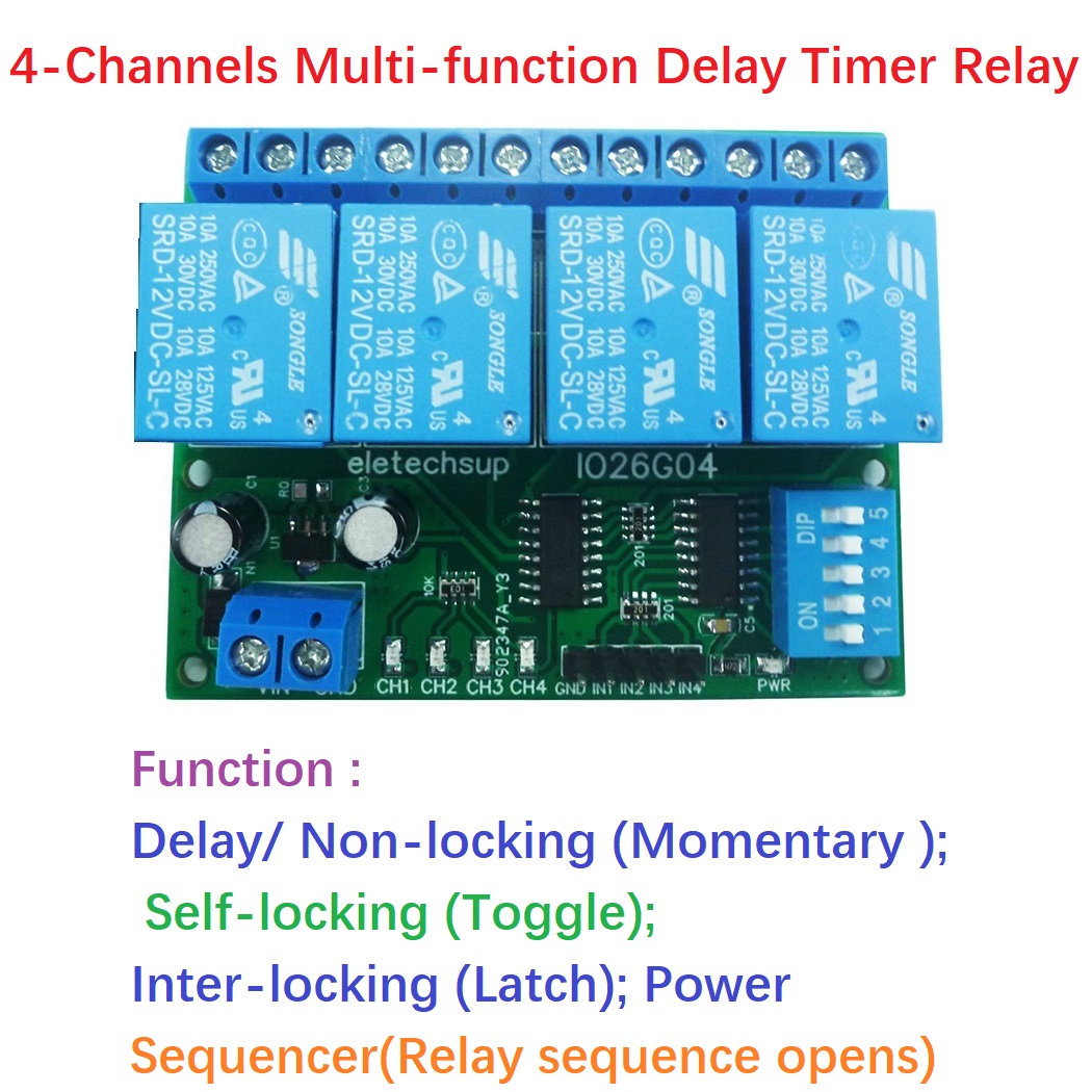 Shelly Relay Module - 1 PCS 4ch DC 5V 12V
