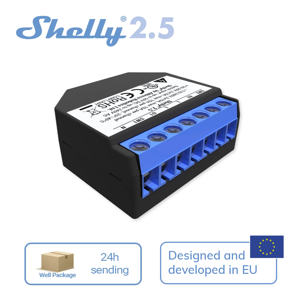Shelly 2.5 Smart Home Podwójny – Shelly Relay Module recenzja i cena
